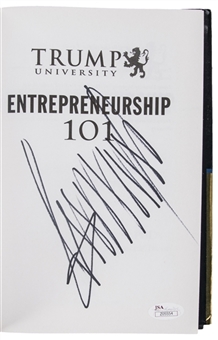 Donald Trump Signed Trump University "Entrepreneurship 101" Book (JSA)
